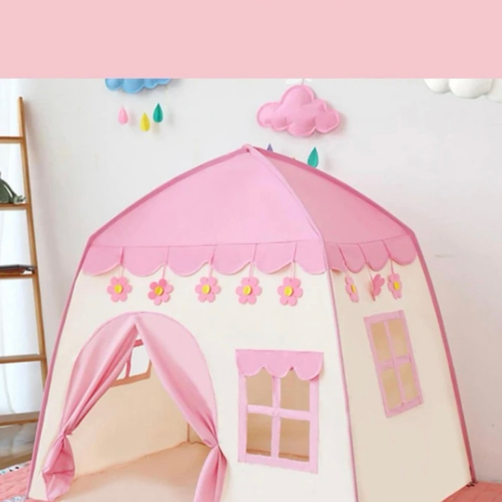 Pequeña casa de campaña para niñas, de buen tamaño, utilizable exterior/interior